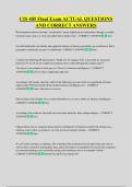CIS 405 Final Exam ACTUAL QUESTIONS &NewLine;AND CORRECT ANSWERS