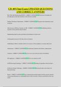 CIS 405 Final Exam UPDATED QUESTIONS &NewLine;AND CORRECT ANSWERS