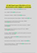 CIS 405 Final Exam UPDATED ACTUAL &NewLine;QUESTIONS AND CORRECT ANSWERS