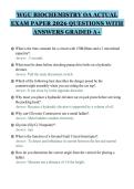 WGU BIOCHEMISTRY OA ACTUAL&NewLine;EXAM PAPER 2026 QUESTIONS WITH&NewLine;ANSWERS GRADED A&plus;