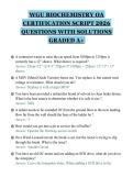 WGU BIOCHEMISTRY OA&NewLine;CERTIFICATION SCRIPT 2026&NewLine;QUESTIONS WITH SOLUTIONS&NewLine;GRADED A&plus;&NewLine;