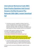 International Mechanical Code &lpar;IMC&rpar; &NewLine;Exam Practice Questions And Correct &NewLine;Answers &lpar;Verified Answers&rpar; Plus &NewLine;Rationale 2026 Q&A&vert; Instant Download &NewLine;Pdf  