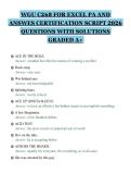 WGU C268 FOR EXCEL PA AND ANSWES CERTIFICATION SCRIPT 2026 QUESTIONS WITH SOLUTIONS GRADED A&plus;&period;pdf&NewLine;&NewLine;