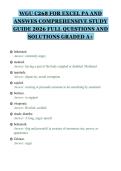 WGU C268 FOR EXCEL PA AND&NewLine;ANSWES COMPREHENSIVE STUDY&NewLine;GUIDE 2026 FULL QUESTIONS AND&NewLine;SOLUTIONS GRADED A&plus;