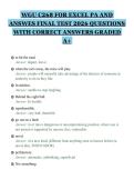 WGU C268 FOR EXCEL PA AND&NewLine;ANSWES FINAL TEST 2026 QUESTIONS&NewLine;WITH CORRECT ANSWERS GRADED&NewLine;A&plus;