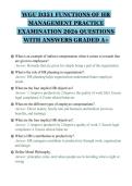 WGU D351 FUNCTIONS OF HR&NewLine;MANAGEMENT PRACTICE&NewLine;EXAMINATION 2026 QUESTIONS&NewLine;WITH ANSWERS GRADED A&plus;