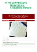 RN VATI COMPREHENSIVE &NewLine;PREDICTOR 2026 &NewLine;A&plus;QUESTIONS ANSWERS 