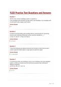 FLSD Practice Test Questions and Answers&period;