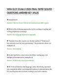 WGU ELO1 EXAM 5 2026 FINAL PAPER SOLVED&NewLine;QUESTIONS ANSWER KEY APLUS