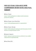 WGU ELO1 EXAM 5 2026 MOCK PAPER&NewLine;COMPREHENSIVE REVIEW NOTES ANALYTICAL&NewLine;SUMMARY