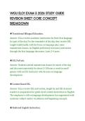 WGU ELO1 EXAM 5 2026 STUDY GUIDE&NewLine;REVISION SHEET CORE CONCEPT&NewLine;BREAKDOWN&NewLine;