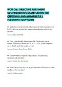WGU C182 OBJECTIVE ASSESSMENT&NewLine;COMPREHENSIVE EXAMINATION TEST&NewLine;QUESTIONS AND ANSWERS FULL&NewLine;SOLUTION STUDY GUIDE