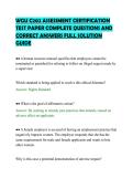 WGU C202 ASSESSMENT CERTIFICATION&NewLine;TEST PAPER COMPLETE QUESTIONS AND&NewLine;CORRECT ANSWERS FULL SOLUTION&NewLine;GUIDE&NewLine;