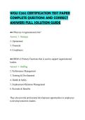 WGU C202 CERTIFICATION TEST PAPER&NewLine;COMPLETE QUESTIONS AND CORRECT&NewLine;ANSWERS FULL SOLUTION GUIDE&NewLine;