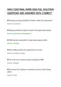 WGU C202 FINAL PAPER 2026 FULL SOLUTION&NewLine;QUESTIONS AND ANSWERS 100&percnt; CORRECT&NewLine;
