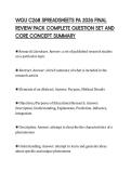 WGU C268 SPREADSHEETS PA 2026 FINAL&NewLine;REVIEW PACK COMPLETE QUESTION SET AND&NewLine;CORE CONCEPT SUMMARY