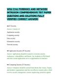 WGU C702 FORENSICS AND NETWORK&NewLine;INTRUSION COMPREHENSIVE TEST PAPER&NewLine;QUESTIONS AND SOLUTIONS FULLY&NewLine;VERIFIED CORRECT ANSWERS&NewLine;