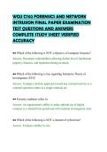 WGU C702 FORENSICS AND NETWORK&NewLine;INTRUSION FINAL PAPER EXAMINATION&NewLine;TEST QUESTIONS AND ANSWERS&NewLine;COMPLETE STUDY SHEET VERIFIED&NewLine;ACCURACY