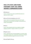 WGU C795 STUDY GUIDE PASSED&NewLine;ASSESSMENT SCRIPT 2026 VERIFIED&NewLine;ANSWERS COMPREHENSIVE REVIEW