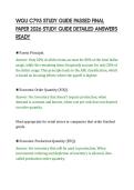 WGU C795 STUDY GUIDE PASSED FINAL&NewLine;PAPER 2026 STUDY GUIDE DETAILED ANSWERS&NewLine;READY