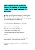 WGU C840 OA DIGITAL FORENSICS&NewLine;CERTIFICATION EVALUATION EXAMS&NewLine;COMPLETE ANSWERS AND PRACTICE&NewLine;SOLUTION&NewLine;