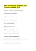 EXW Study Guide Questions with complete solution 2026