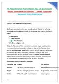ATI PN FUNDAMENTALS REAL EXAM QUESTIONS WITH ANSWERS 2023 UPDATE