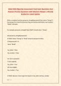 WGU E010 Objective Assessment Final Exam Questions And &NewLine;Answers Practice Questions with Solutions Newest &vert; Already &NewLine;Graded A&plus; Latest Update