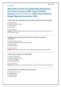 WGU D487 Oa 2026 Test EXAM With 80 Questions &NewLine;And Correct Answers &lpar;100&percnt; Correct Verified &NewLine;Answers&rpar; WITH RATIONALES &sol;D487 Secure Software &NewLine;Design Objective Assessment 2026  