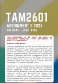 TAM2601 Assignment 2 &lbrace;COMPLETE ANSWERS&rcub; Due Date 2026
