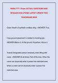 NWSA TTT-1 Exam ACTUAL QUESTIONS AND &NewLine;DETAILED SOLUTIONS LATEST UPDATE THIS &NewLine;YEAR&period;BRAND NEW