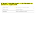 ZO 245 FINAL &ndash; STUDY GUIDE &lpar;LECTURES 11&ndash;15 ONLY&rpar; UPDATED ACTUAL &NewLine;QUESTIONS AND CORRECT ANSWERS 