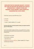 ASWB LMSW PRACTICE EXAM BANK 2026&sol;2027 &vert; ACCURATE REAL EXAM 390 QUESTIONS AND ANSWERS WITH DETAILED RATIONALES EACH &vert; CURRENTLY TESTING AND &NewLine;FREQUENTLY TESTED VERSIONS &vert; EXPERT VERIFIED FOR GUARANTEED PASS &vert; LATEST UPDATE&NewLine;