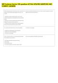 NRF Customer Service 100 questions ACTUAL UPDATED QUESTIONS AND &NewLine;CORRECT ANSWERS