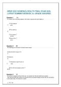 NRNP 6552 WOMEN&lpar;S&rpar; HEALTH FINAL EXAM 2026&comma; &NewLine;LATEST SUMMER SESSION&comma; A&plus; GRADE ASSURED