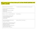 NRF Customer Service Study Guide part 2 ACTUAL UPDATED QUESTIONS AND &NewLine;CORRECT ANSWERS 