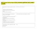 NRF Customer Service Exam ACTUAL UPDATED QUESTIONS AND CORRECT &NewLine;ANSWERS 