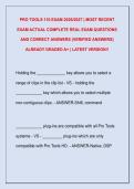 PRO TOOLS 110 EXAM 2026&sol;2027 &vert; MOST RECENT &NewLine;EXAM ACTUAL COMPLETE REAL EXAM QUESTIONS &NewLine;AND CORRECT ANSWERS &lpar;VERIFIED ANSWERS&rpar; &NewLine;ALREADY GRADED A&plus; &vert; LATEST VERSION&excl;&excl; 