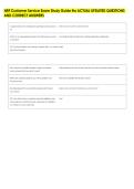 NRF Customer Service Exam Study Guide ths ACTUAL UPDATED QUESTIONS &NewLine;AND CORRECT ANSWERS 