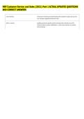 NRF Customer Service and Sales &lpar;2021&rpar; Part 1 ACTUAL UPDATED QUESTIONS &NewLine;AND CORRECT ANSWERS 
