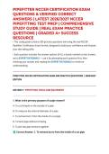 PIPEFITTER NCCER CERTIFICATION EXAM QUESTIONS & VERIFIED CORRECT ANSWERS &vert; LATEST 2026&sol;2027 NCCER PIPEFITTING TEST PREP &vert; COMPREHENSIVE STUDY GUIDE &vert; 300 REAL EXAM PRACTICE QUESTIONS &vert; GRADED A&plus; SUCCESS RESOURCE