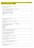 Plans Examiner for Fire and Emergency Services 2nd&lowbar;ALL ACTUAL UPDATED &NewLine;QUESTIONS AND CORRECT ANSWERS 