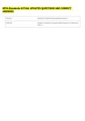 NFPA Standards ACTUAL UPDATED QUESTIONS AND CORRECT &NewLine;ANSWERS 