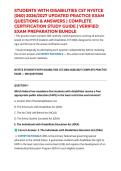 STUDENTS WITH DISABILITIES CST NYSTCE &lpar;060&rpar; 2026&sol;2027 UPDATED PRACTICE EXAM QUESTIONS & ANSWERS &vert; COMPLETE CERTIFICATION STUDY GUIDE &vert; VERIFIED EXAM PREPARATION BUNDLE