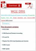 WGU D551&vert;C254 Fraud and Forensic Accounting&vert; PA and OA&vert; Explore New 262 Actual Questions and Answers&vert;2026 Update&vert;100&percnt; Correct&NewLine;