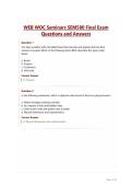 WEB WOC Seminars SEM580 Final Exam Questions and Answers&NewLine;