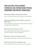NURS 6512 FINAL EXAM LEARNING&NewLine;WORKBOOK 2026 SYSTEMS BASED PHYSICAL&NewLine;ASSESSMENT AND HISTORY TAKING SKILLS&NewLine;