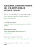 NURS 6512 FINAL EXAM REVISION HANDBOOK&NewLine;2026 DIAGNOSTIC FINDINGS AND&NewLine;DIFFERENTIAL DIAGNOSIS