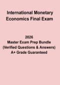 International Monetary Economics Final Exam &ndash; Exchange Rates&comma; Monetary Policy & Study Guide PDF