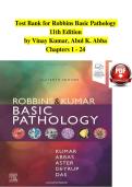 Test Bank for Robbins Basic Pathology&comma; 10th Edition by Kumar&comma; Abbas & Aster &vert; Complete Q&A for USMLE&comma; NCLEX & Medical Exams
